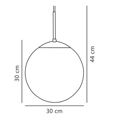 Nordlux - Lampadario a sospensione con filo CAFE 1xE27/25W/230V diametro 30 cm