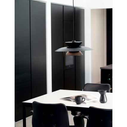 Nordlux - Lampadario a sospensione con filo CARMEN 1xE27/40W/230V nero