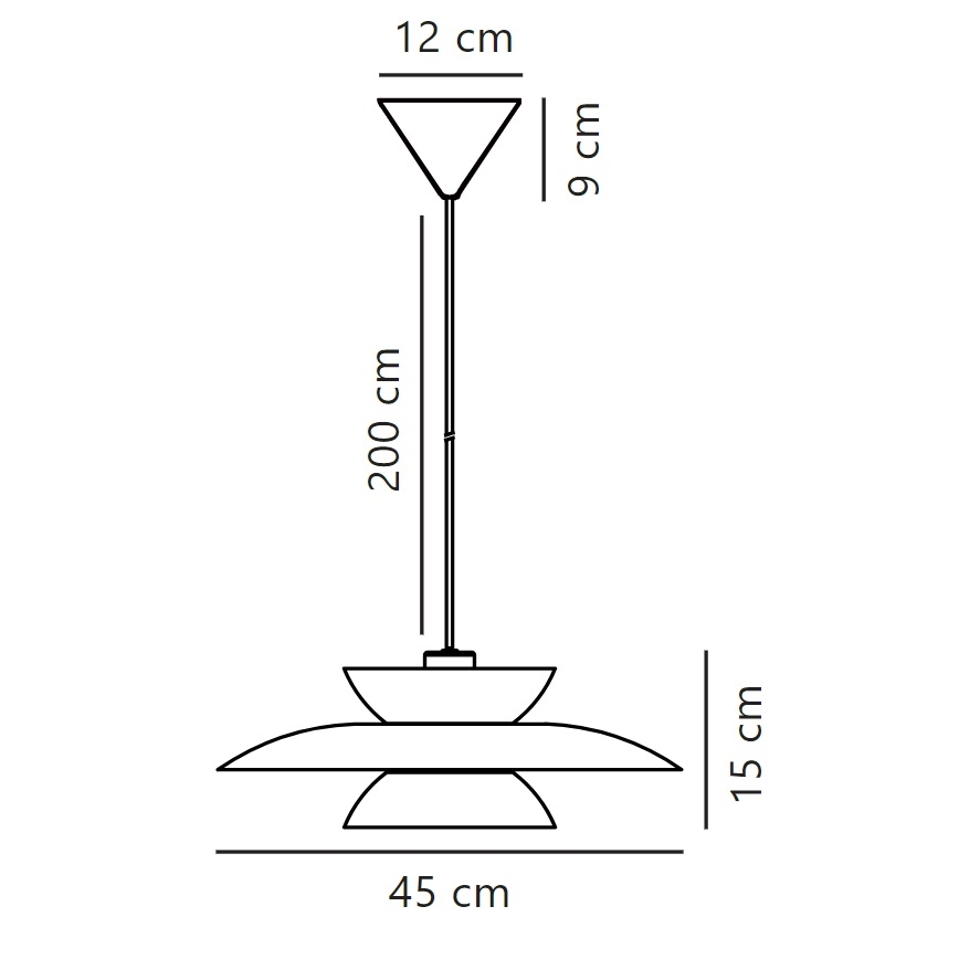 Nordlux - Lampadario a sospensione con filo CARMEN 1xE27/40W/230V nero