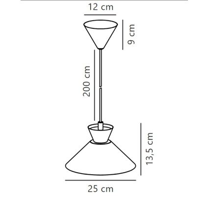 Nordlux - Lampadario a sospensione con filo DIAL 1xE27/40W/230V diametro 25 cm bianco