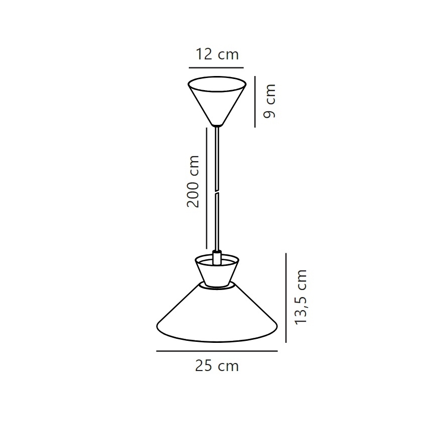 Nordlux - Lampadario a sospensione con filo DIAL 1xE27/40W/230V diametro 25 cm grigio