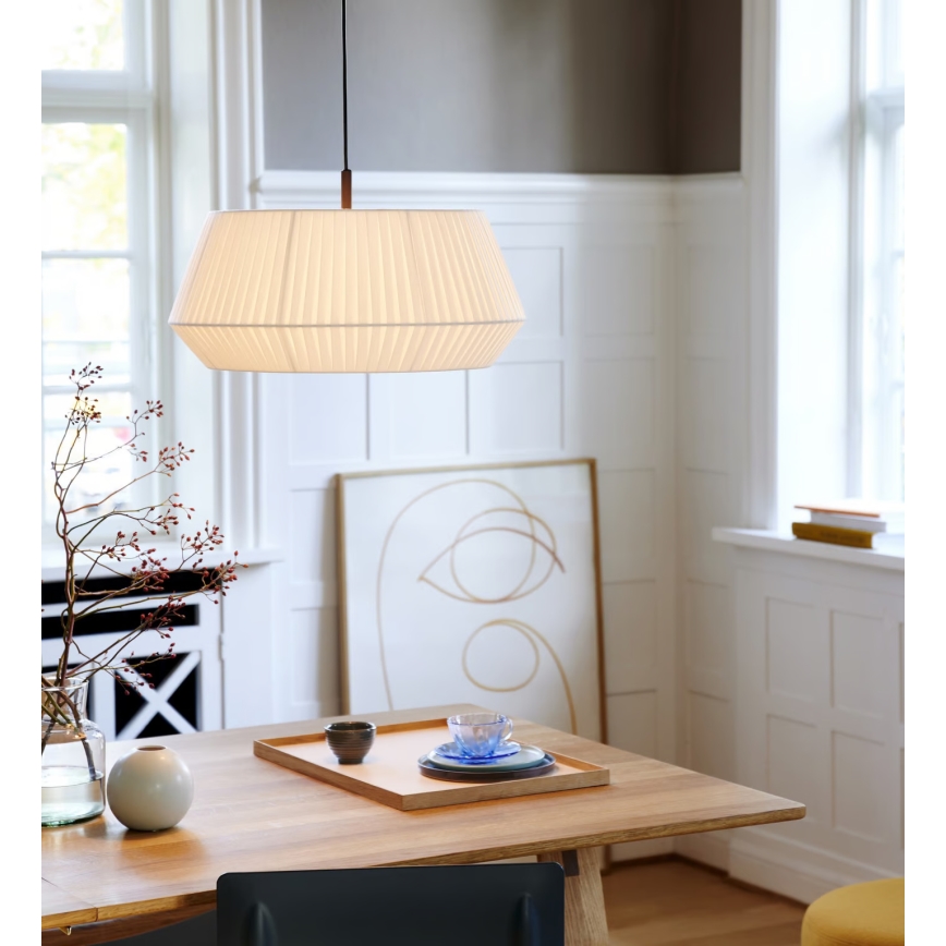 Nordlux - Lampadario a sospensione con filo DICTE 1xE27/60W/230V diametro 53 cm bianco