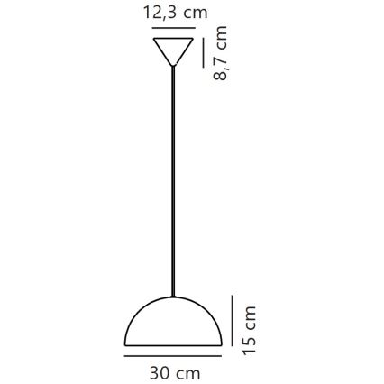 Nordlux - Lampadario a sospensione con filo ELLEN 1xE27/40W/230V diametro 30 cm bianco