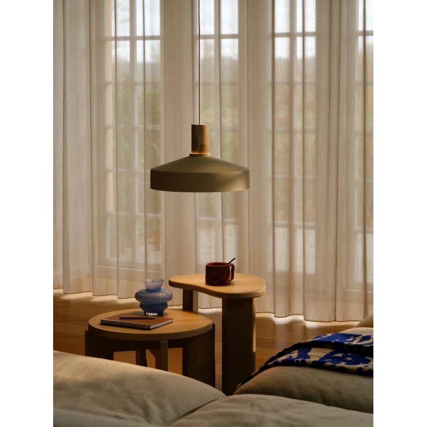 Nordlux - Lampadario a sospensione con filo ELVAS 1xE27/60W/230V diametro 37,5 cm beige