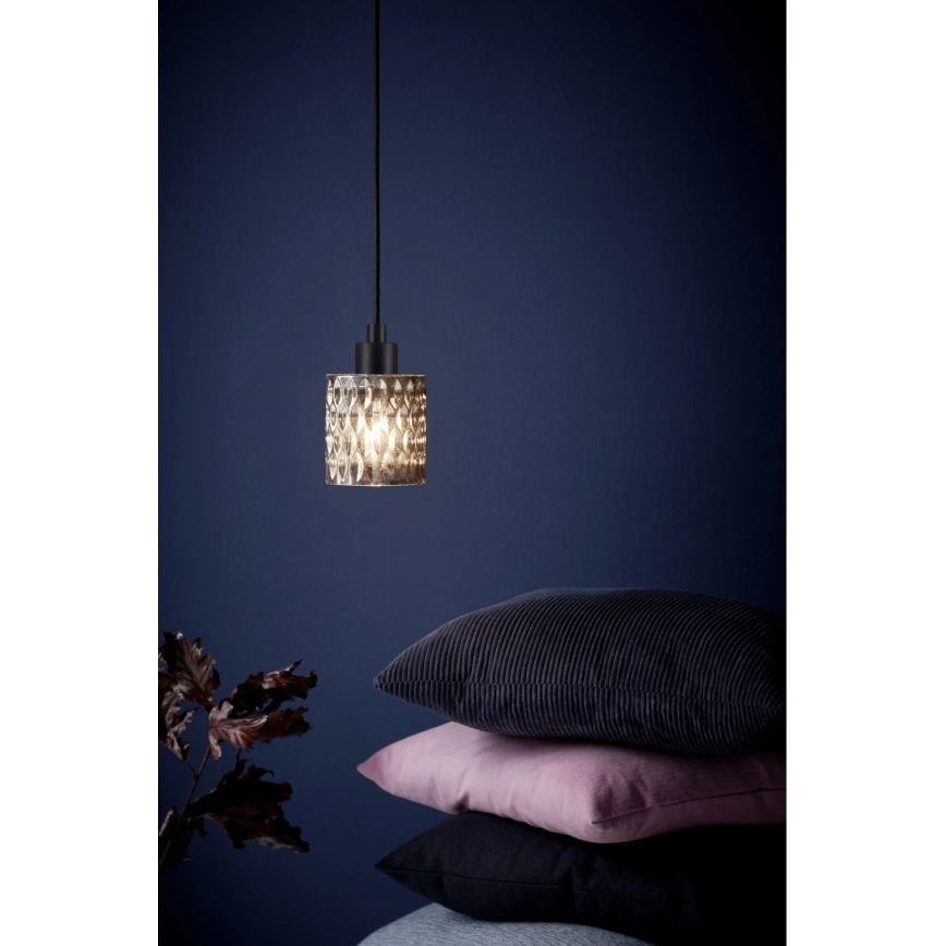 Nordlux - Lampadario a sospensione con filo HOLLYWOOD 1xE27/60W/230V diametro 10,8 cm fumé