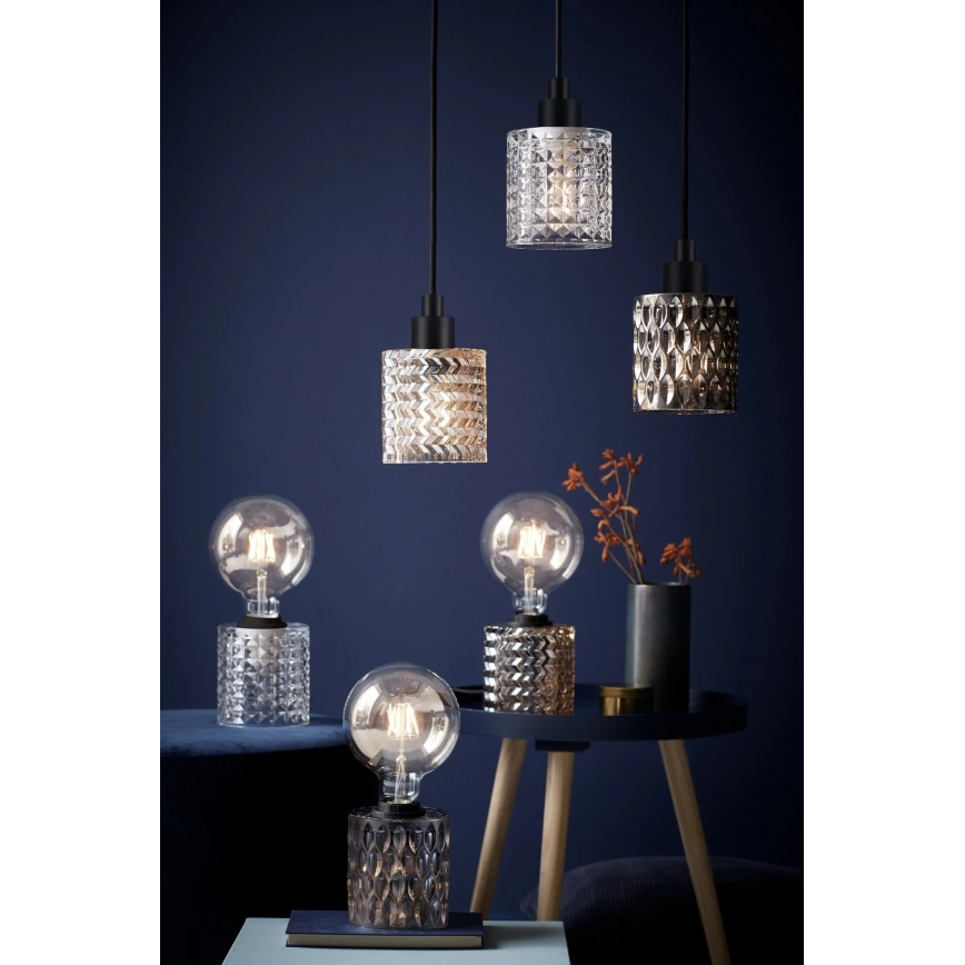 Nordlux - Lampadario a sospensione con filo HOLLYWOOD 1xE27/60W/230V diametro 10,8 cm fumé