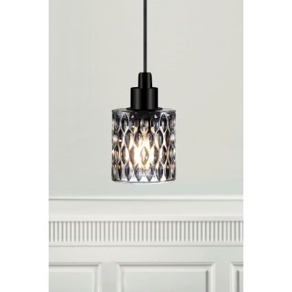 Nordlux - Lampadario a sospensione con filo HOLLYWOOD 1xE27/60W/230V diametro 10,8 cm fumé