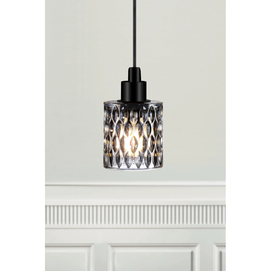 Nordlux - Lampadario a sospensione con filo HOLLYWOOD 1xE27/60W/230V diametro 10,8 cm fumé