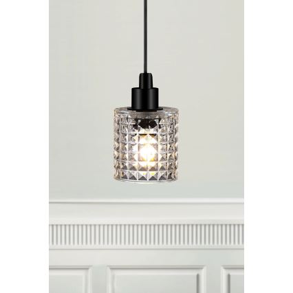 Nordlux - Lampadario a sospensione con filo HOLLYWOOD 1xE27/60W/230V diametro 10,8 cm limpido