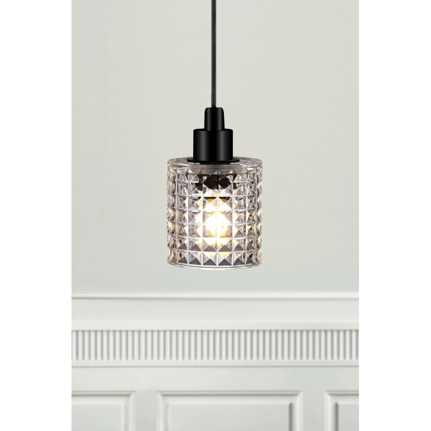 Nordlux - Lampadario a sospensione con filo HOLLYWOOD 1xE27/60W/230V diametro 10,8 cm limpido