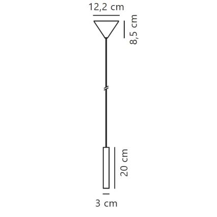 Nordlux - Lampadario a sospensione con filo LED dimmerabile OMARI LED/4,4W/230V nero