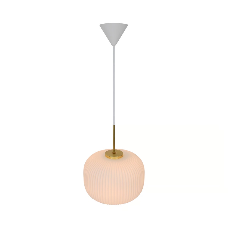 Nordlux - Lampadario a sospensione con filo MILFORD 1xE27/40W/230V diametro 30 cm bianco