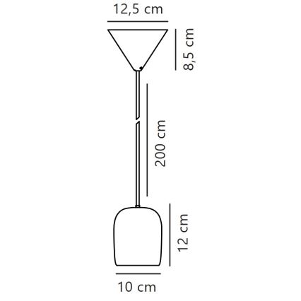 Nordlux - Lampadario a sospensione con filo NOTTI 1xE27/25W/230V diametro 12,5 cm arancione