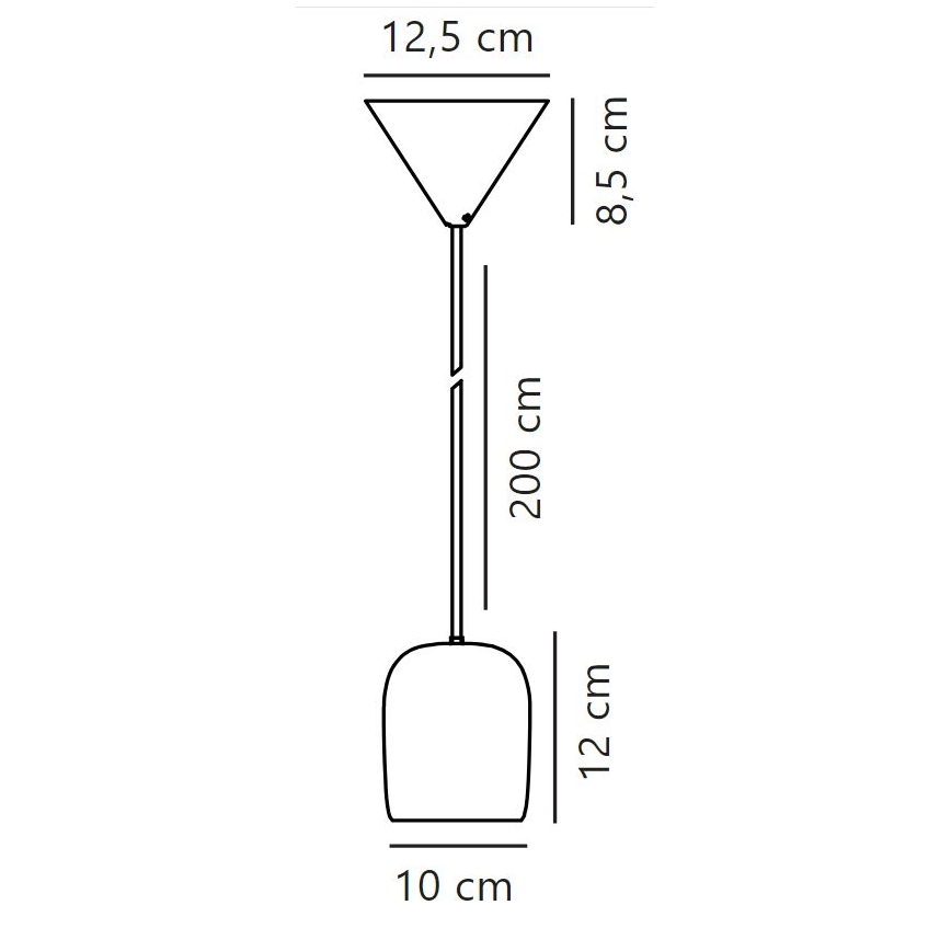 Nordlux - Lampadario a sospensione con filo NOTTI 1xE27/25W/230V grigio