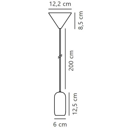 Nordlux - Lampadario a sospensione con filo NOTTI 1xE27/40W/230V nero