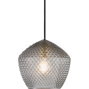 Lampada A Sospensione Nordlux Hollywood - Design Elegante Con Cristallo Nero Trasparente - E27
