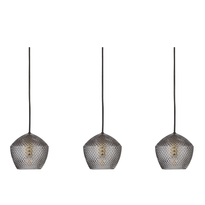 Nordlux - Lampadario a sospensione con filo ORBIFORM 3xE14/25W/230V nero/grigio