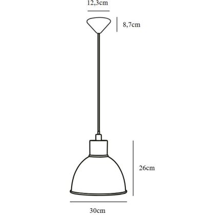 Nordlux - Lampadario a sospensione con filo POP 1xE27/60W/230V nero