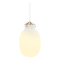 Nordlux - Lampadario a sospensione con filo RAITO 1xE27/25W/230V ottone/bianco