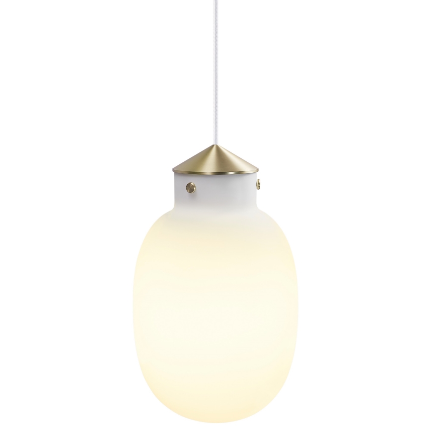 Nordlux - Lampadario a sospensione con filo RAITO 1xE27/25W/230V ottone/bianco