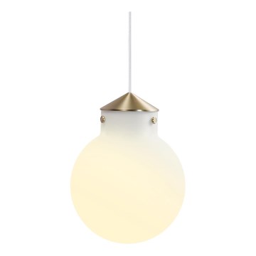 Nordlux - Lampadario a sospensione con filo RAITO 1xE27/25W/230V ottone/bianco