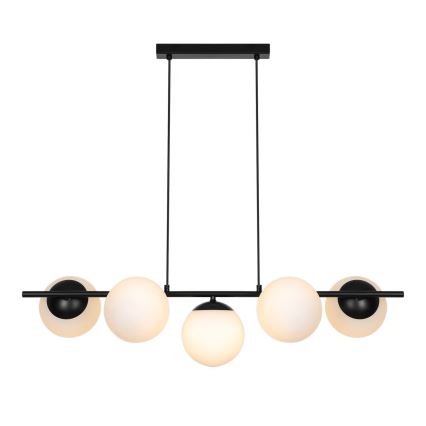 Nordlux - Lampadario a sospensione LILLY su cavo 5xE14/10W/230V nero