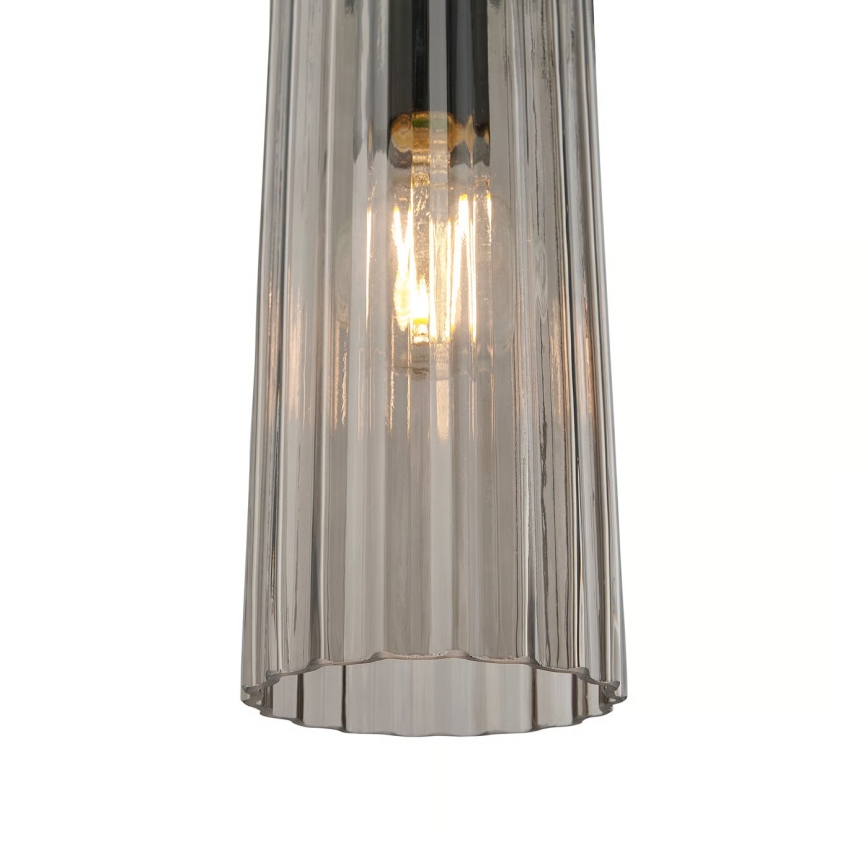 Nordlux - Lampadario a sospensione su cavo MIELLA 3xE27/25W/230V nero/fumé