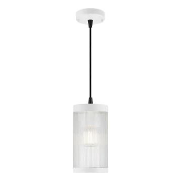 Nordlux - Lampadario da esterno a sospensione con filo COUPAR 1xE27/25W/230V IP33 diametro 13 cm bianco