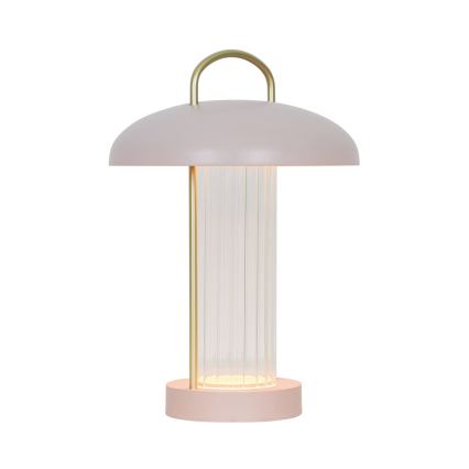 Nordlux - Lampada da tavolo ricaricabile dimmerabile a LED con controllo a sfioramento MIRANO LED/3W/3,7V rosa