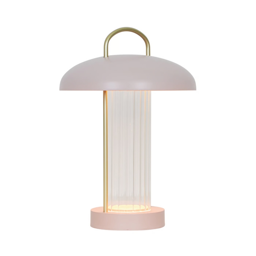 Nordlux - Lampada da tavolo ricaricabile dimmerabile a LED con controllo a sfioramento MIRANO LED/3W/3,7V rosa