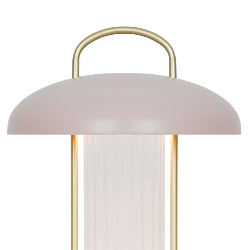 Nordlux - Lampada da tavolo ricaricabile dimmerabile a LED con controllo a sfioramento MIRANO LED/3W/3,7V rosa
