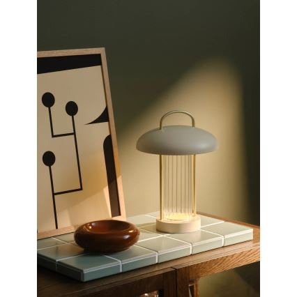 Nordlux - Lampada da tavolo LED ricaricabile dimmerabile a sfioramento MIRANO LED/3W/3,7V beige