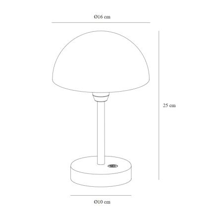 Nordlux - LED Dimmerabile rechargeable per esterni lampada da tavolo ELLEN LED/2,8W/3,7V IP44 beige