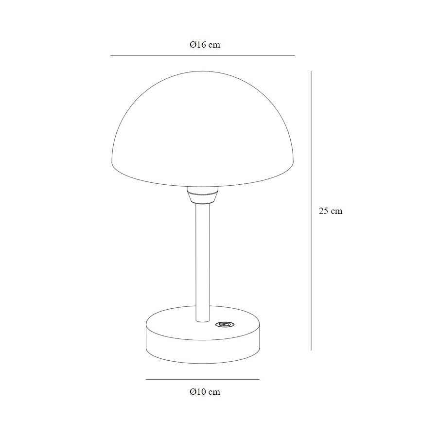 Nordlux - LED Dimmerabile rechargeable per esterni lampada da tavolo ELLEN LED/2,8W/3,7V IP44 beige