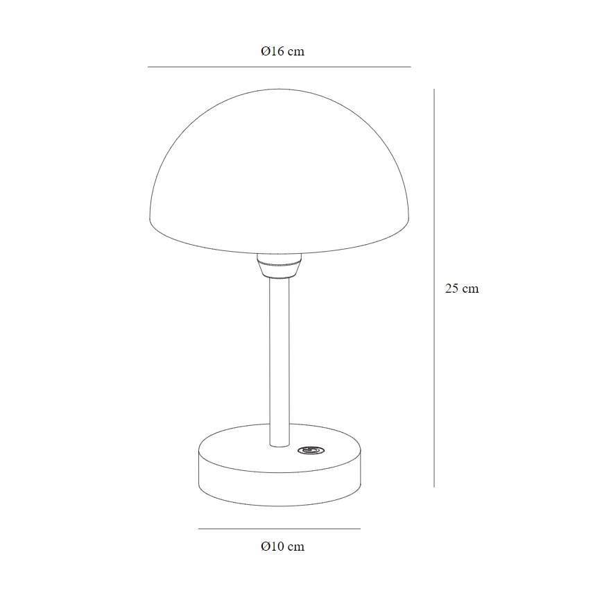 Nordlux - LED Dimmerabile rechargeable per esterni lampada da tavolo ELLEN LED/2,8W/3,7V IP44 nero