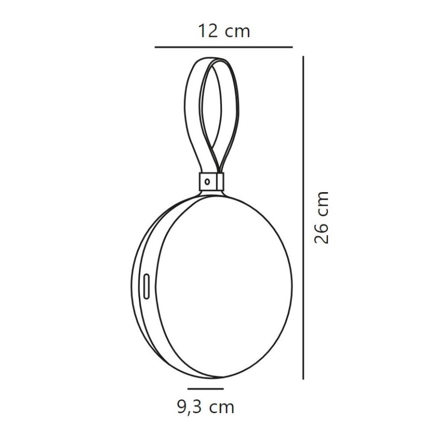 Nordlux- LED Luce portatile per esterni dimmerabile BRING TO-GO LED/1W/3,7V IP54