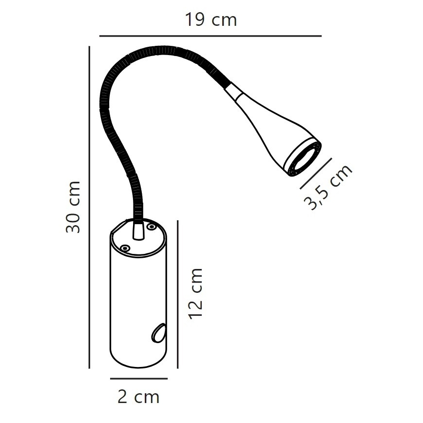 Nordlux - Luce Spot da parete a LED MENTO LED/3W/230V bianco