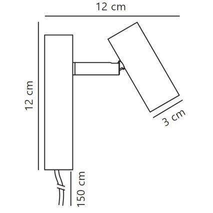 Nordlux - Luce Spot da parete LED dimmerabile OMARI LED/3,2W/230V bianco