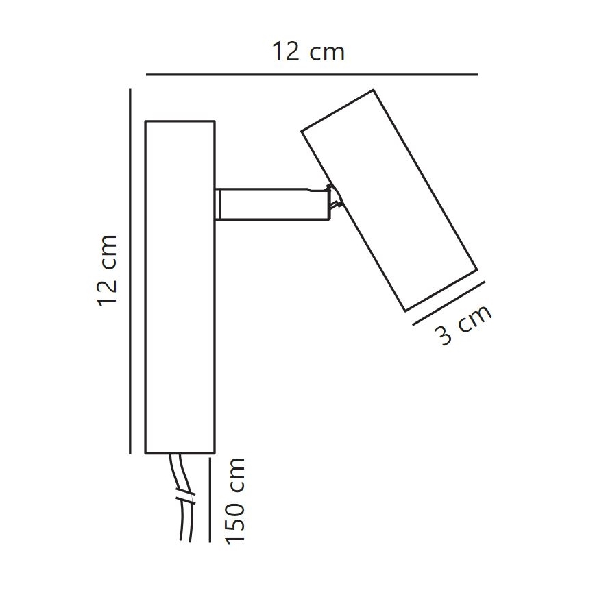 Nordlux - Luce Spot da parete LED dimmerabile OMARI LED/3,2W/230V bianco