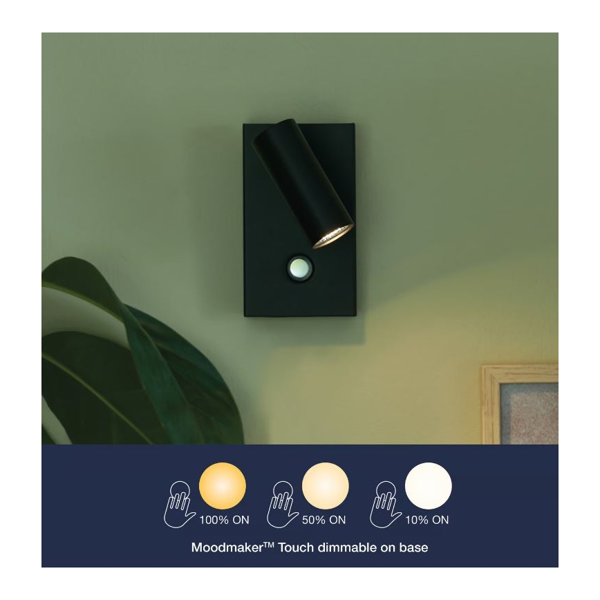 Nordlux - Luce Spot da parete LED dimmerabile OMARI LED/3,2W/230V nero