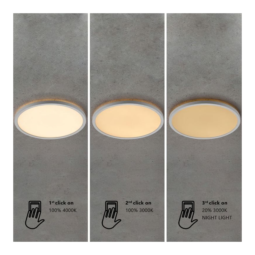 Nordlux - Plafoniera LED dimmerabile per bagno OJA LED/19W/230V 3000/4000K IP54 Ø 43 cm
