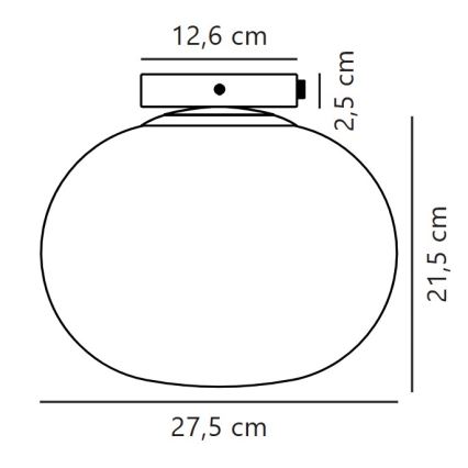 Nordlux - Plafoniera ALTON 1xE27/25W/230V diametro 27,5 cm fumé