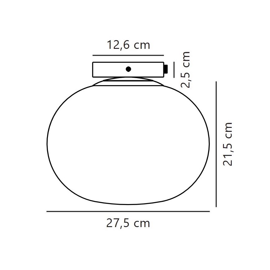 Nordlux - Plafoniera ALTON 1xE27/25W/230V diametro 27,5 cm fumé