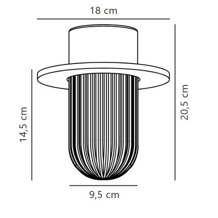 Nordlux - Plafoniera da esterno JANUKA 1xE27/60W/230V IP54 bianco