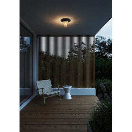 Nordlux - Plafoniera da esterno JANUKA 1xE27/60W/230V IP54 nero