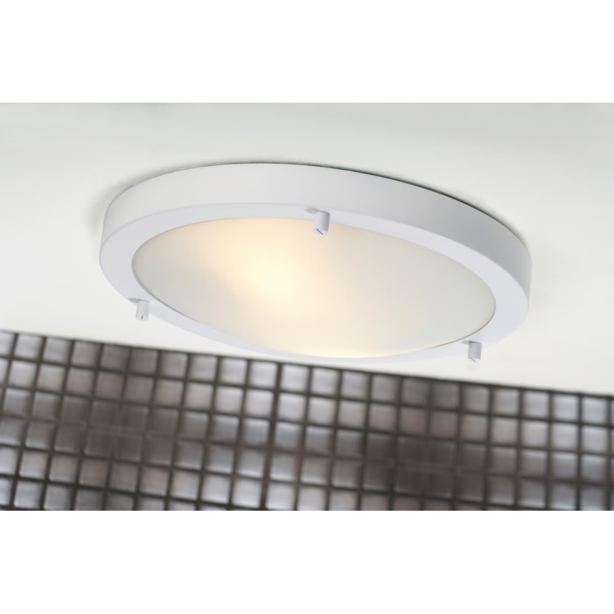 Nordlux - Plafoniera da bagno ANCONA 2xE27/40W/230V IP43 Ø 31,5 cm bianca