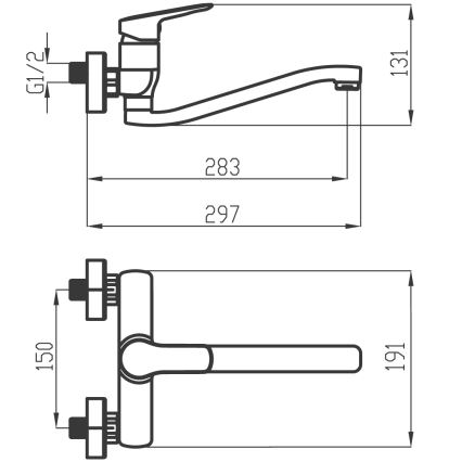 Novaservis - Lavandino/rubinetto per lavabo METALIA cromo lucido