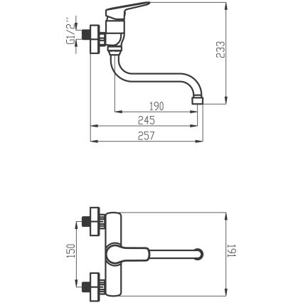 Novaservis - Lavandino/rubinetto per lavabo METALIA cromo lucido