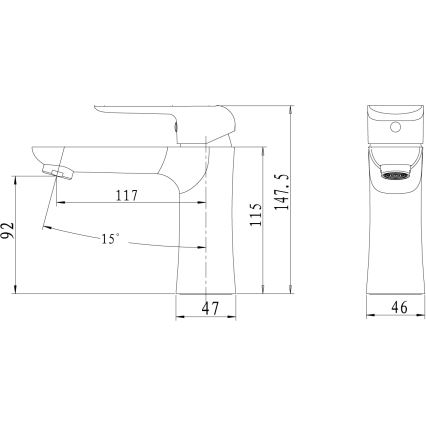 Novaservis - Miscelatore per lavabo NOBLESS TINA nero