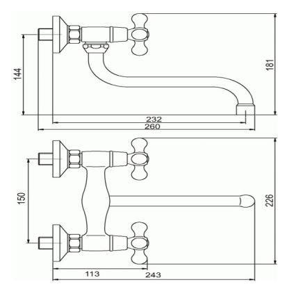 Novaservis - Miscelatore per lavello/lavabo TITANIA RETRO, cromo lucido